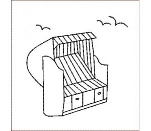 Stickdatei - Strandkorb Appli